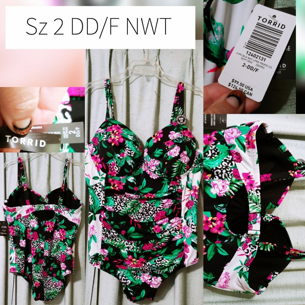 SZ2 DD/F 1pc Torrid swimsuit NWT